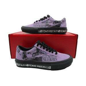Vans One Piece Nico Robin Shoes Mens Sz 4.5 Purple Black Skateboarding Anime 1J1